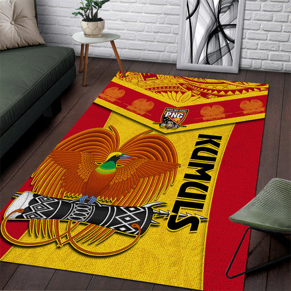 Custom Papua New Guinea Rugby Area Rug 2023 Go Kumuls Pacific Dynamic Style - Lynsiley