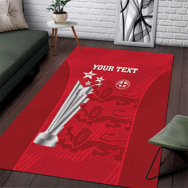 Custom England Cricket Area Rug 3rd Champions World Cup Proud - Lynsiley