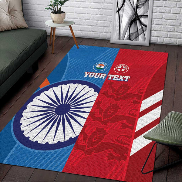 Custom India And England Cricket Area Rug 2024 Together Dynamic Version - Lynsiley