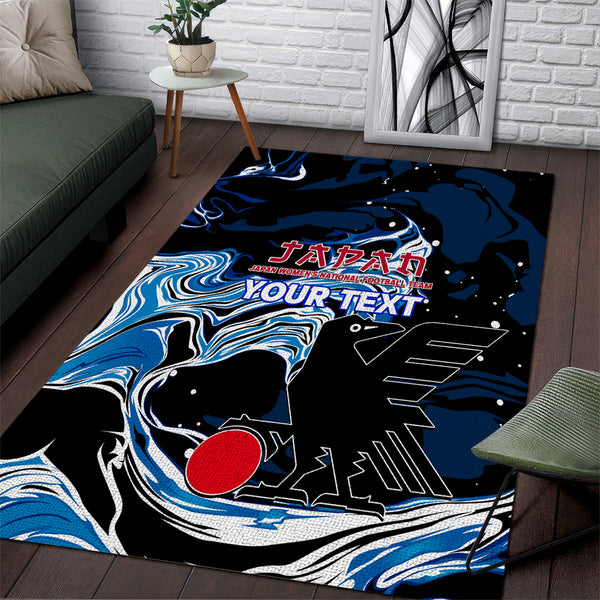 Custom Japan Football Area Rug 2024 Nadeshiko Go Champions - Lynsiley