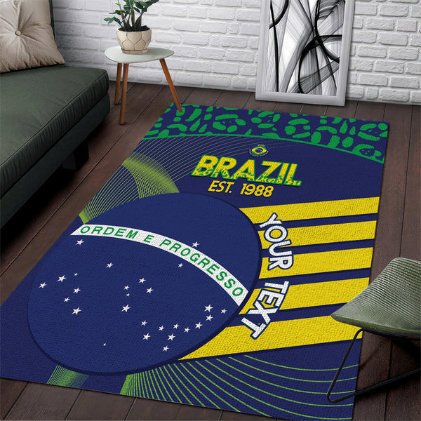 Custom Brazil Football Area Rug Summer 2024 Go Champions Selecao - Lynsiley
