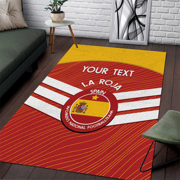 Custom Spain Football Area Rug Summer 2024 La Roja - Lynsiley
