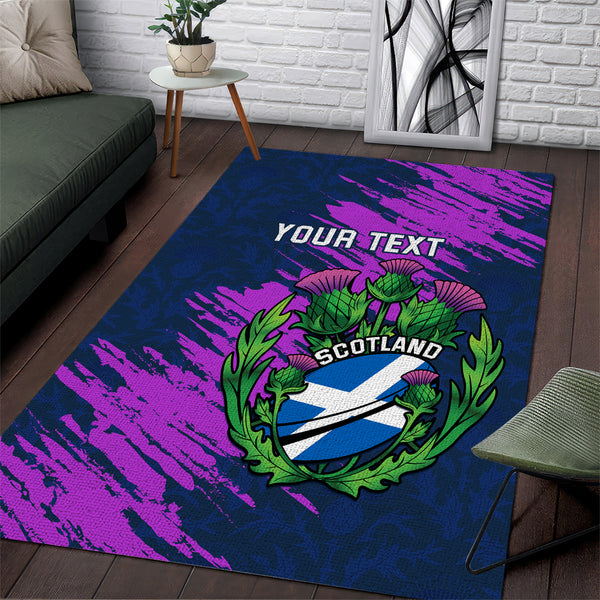 Custom Scotland Rugby Area Rug 2024 Six Nations Go Scottish Thistle - Lynsiley