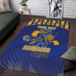 Custom Barbados Pride Cricket Area Rug Dwarf Poinciana Flower Sporty Style - Lynsiley