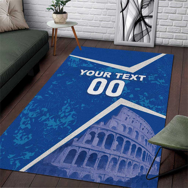 Custom Italy Football Area Rug With Colosseum - Lynsiley
