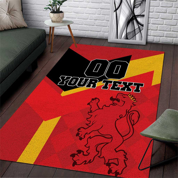 Custom Spain Football Area Rug La Roja Go Champion - Lynsiley