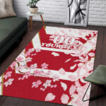 Custom Japan Rugby Area Rug Brave Cherry Blossoms Flying Petals - Lynsiley