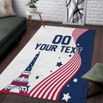 Custom USA Summer Sport 2024 Area Rug Flag Of The United States - Lynsiley
