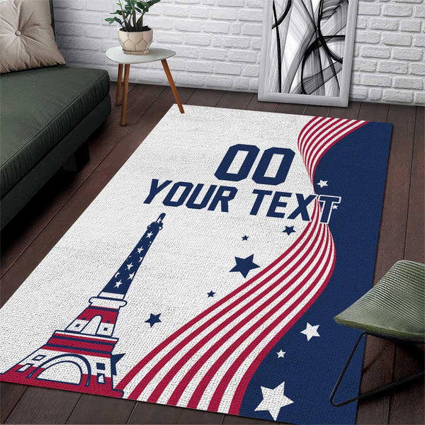 Custom USA Summer Sport 2024 Area Rug Flag Of The United States - Lynsiley