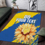Custom Ukraine Independence Day Area Rug Dove Of Peace With Grunge Pattern - Lynsiley