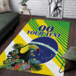 Custom Brazil Independence Day Area Rug Toco Toucan Ordem e Progresso - Lynsiley
