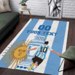 Custom Argentina Football Area Rug Go Champions 2024 - Lynsiley