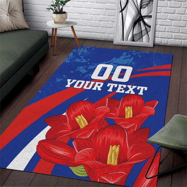 Custom Chile Lapageria Area Rug With Grunge Style - Lynsiley