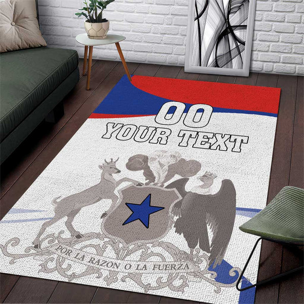 Custom Fiestas Patrias Chile Area Rug Coat Of Arms - Lynsiley