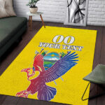 Custom Ecuador Independence Day Area Rug Andean Condor With Coat Of Arms - Lynsiley