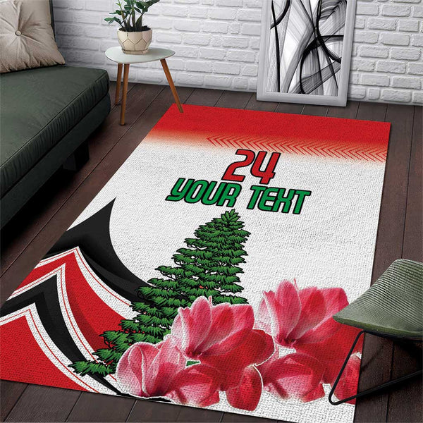 Custom Lebanon Independence Day Area Rug Cyclamen Flowers Blooming - Lynsiley