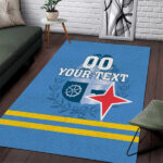 Custom Aruba Coat Of Arms Area Rug With Flag Style - Lynsiley