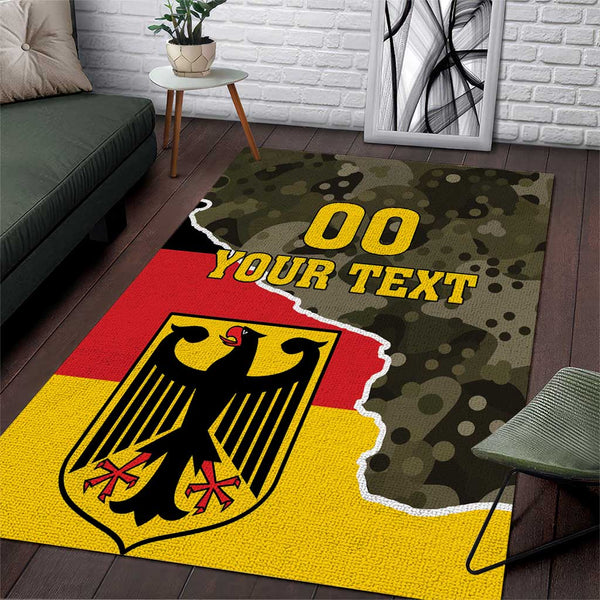 Custom Germany 1990 Area Rug Coat Of Arms With Camo Patterns - Lynsiley