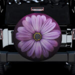 Purple Flower Spare Tire Cover Gift For Campers - Jeep Tire Covers - Lynsiley