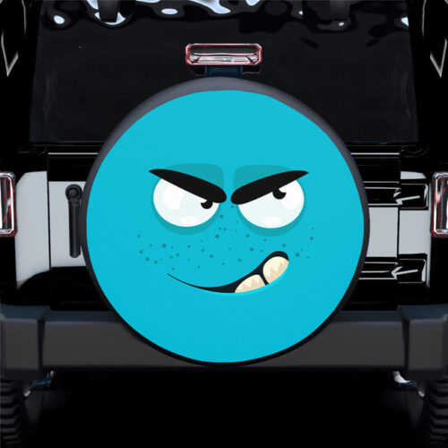 Emotion Angry Blue Face Spare Tire Cover Gift For Campers - Jeep Tire Covers - Lynsiley