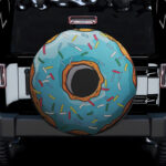 Blue Sprinkle Doughnut Spare Tire Cover Gift For Campers - Jeep Tire Covers - Lynsiley