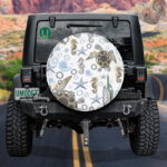 Abstract Sea Horses And Turtles Steampunk Style Spare Tire Cover - Jeep Tire Covers - Lynsiley