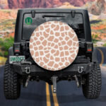 Abstract Modern Pastel Pink Giraffe Skin Pattern Spare Tire Cover - Jeep Tire Covers - Lynsiley