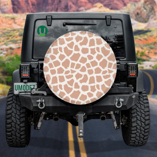 Abstract Modern Pastel Pink Giraffe Skin Pattern Spare Tire Cover - Jeep Tire Covers - Lynsiley