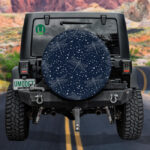 Astronomical Dark Blue And White Background Dragonfly Constellations And Stars Spare Tire Cover - Jeep Tire Covers - Lynsiley