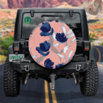 Abstract Elegance Floral On Pink Background Spare Tire Cover - Jeep Tire Covers - Lynsiley