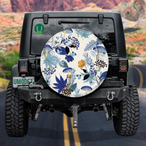 Monotine Pn Blue Shade Autumn Night Theme Spare Tire Cover - Jeep Tire Covers - Lynsiley