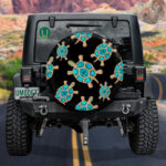 Jewelry In The Form Of A Turtle With Blue Stones Spare Tire Cover - Jeep Tire Covers - Lynsiley