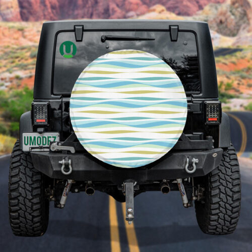 Abstract Ocean Waves Pastel Tones Background Spare Tire Cover - Jeep Tire Covers - Lynsiley
