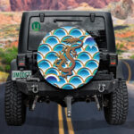 Abstract Chinese Japanese Scaly Skin And Dragon Spare Tire Cover - Jeep Tire Covers - Lynsiley