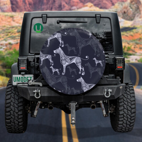 Abstract Background With Texture Earth Dog Spare Tire Cover - Jeep Tire Covers - Lynsiley
