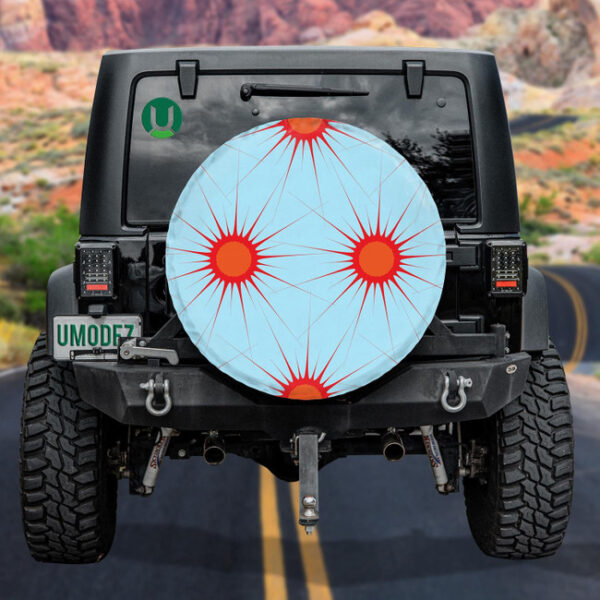 Red Sun In The Blue Sky Spare Tire Cover - Jeep Tire Covers - Lynsiley