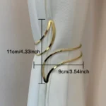 1pc Glam Style Curtain Tieback Golden Hollow Moon - Window Decor Curtain Accessory