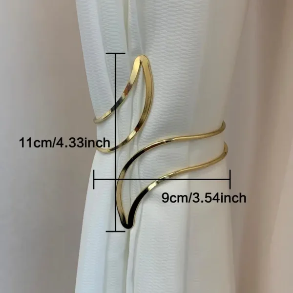 1pc Glam Style Curtain Tieback Golden Hollow Moon - Window Decor Curtain Accessory
