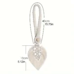 1pc Bohemian Leaf Tassel Curtain Tieback - Polyester Home Decor Accent