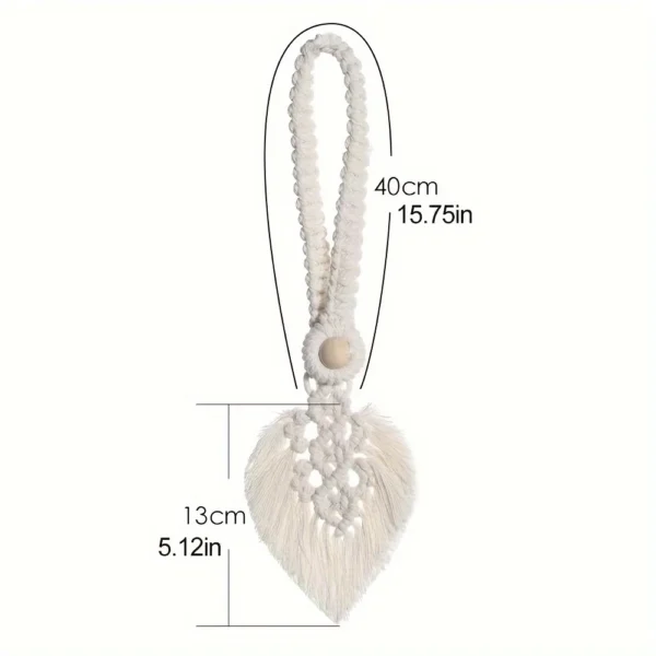 1pc Bohemian Leaf Tassel Curtain Tieback - Polyester Home Decor Accent