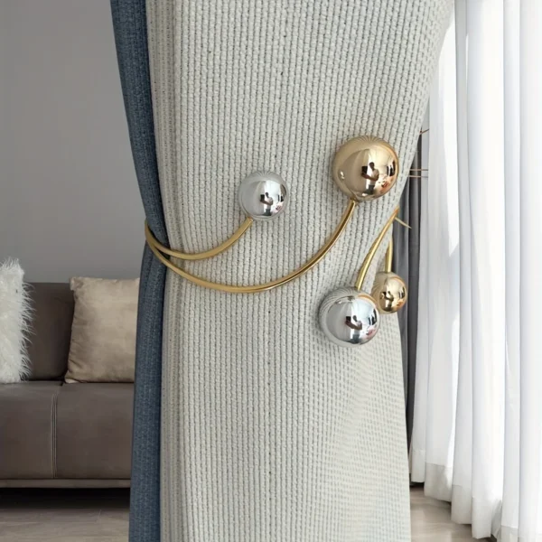 1pc Glam Style Curtain Tieback Modern Orb - Window Decor Curtain Accessory