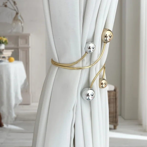 1pc Glam Style Curtain Tieback Modern Orb - Window Decor Curtain Accessory