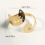 1pc Glam Style Curtain Tieback Golden Curly Tail Cat - Window Decor Curtain Accessory