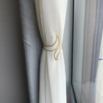 1pc Glam Style Curtain Tieback Golden Hollow Moon - Window Decor Curtain Accessory