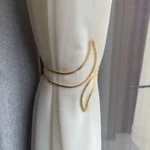 1pc Glam Style Curtain Tieback Golden Hollow Moon - Window Decor Curtain Accessory
