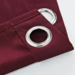 2pcs Modern Blackout Curtains - Burgundy Color - Cordless Blackout Curtains for Living Room & Bedroom